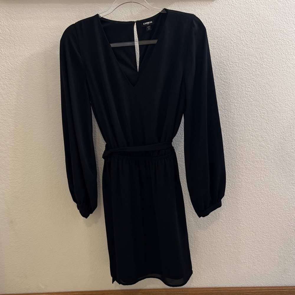 Express Black Long Sleeve Dress